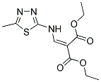 DIETHYL {[(5-METHYL-1,3,4-THIADIAZOL-2-YL)AMINO]METHYLENE}MALONATE Struktur