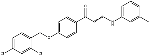 (E)-1-(4-[(2,4-DICHLOROBENZYL)OXY]PHENYL)-3-(3-TOLUIDINO)-2-PROPEN-1-ONE Struktur