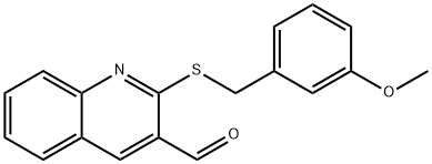 2-[(3-METHOXYBENZYL)SULFANYL]-3-QUINOLINECARBALDEHYDE Struktur