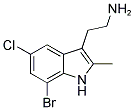 2-(7-BROMO-5-CHLORO-2-METHYL-1H-INDOL-3-YL)-ETHYLAMINE Struktur