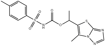 1-(6-METHYL[1,3]THIAZOLO[3,2-B][1,2,4]TRIAZOL-5-YL)ETHYL N-[(4-METHYLPHENYL)SULFONYL]CARBAMATE Struktur