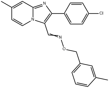 2-(4-CHLOROPHENYL)-7-METHYLIMIDAZO[1,2-A]PYRIDINE-3-CARBALDEHYDE O-(3-METHYLBENZYL)OXIME Struktur