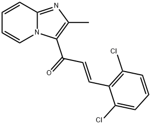 (E)-3-(2,6-DICHLOROPHENYL)-1-(2-METHYLIMIDAZO[1,2-A]PYRIDIN-3-YL)-2-PROPEN-1-ONE Struktur