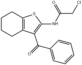 N-(3-BENZOYL-4,5,6,7-TETRAHYDRO-BENZO[B]THIOPHEN-2-YL)-2-CHLORO-ACETAMIDE Struktur