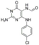 2-AMINO-4-(4-CHLOROANILINO)-1-METHYL-6-OXO-1,6-DIHYDRO-5-PYRIMIDINYLFORMAMIDE Struktur