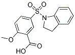 5-(2,3-DIHYDRO-INDOLE-1-SULFONYL)-2-METHOXY-BENZOIC ACID Struktur