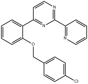 4-(2-[(4-CHLOROBENZYL)OXY]PHENYL)-2-(2-PYRIDINYL)PYRIMIDINE Struktur