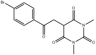 5-[2-(4-BROMOPHENYL)-2-OXOETHYL]-1,3-DIMETHYL-2,4,6(1H,3H,5H)-PYRIMIDINETRIONE Struktur