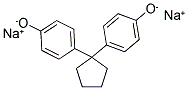 DISODIUM 4-[1-(4-OXIDOPHENYL)CYCLOPENTYL]BENZENOLATE Struktur