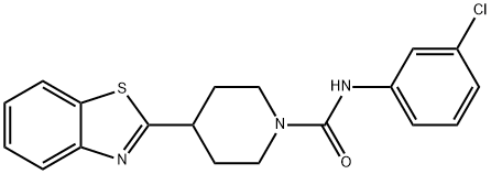 4-(1,3-BENZOTHIAZOL-2-YL)-N-(3-CHLOROPHENYL)TETRAHYDRO-1(2H)-PYRIDINECARBOXAMIDE Struktur