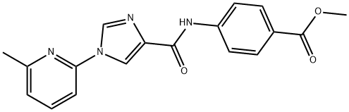 METHYL 4-(([1-(6-METHYL-2-PYRIDINYL)-1H-IMIDAZOL-4-YL]CARBONYL)AMINO)BENZENECARBOXYLATE Struktur