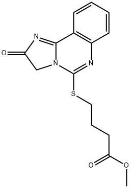 METHYL 4-[(2-OXO-2,3-DIHYDROIMIDAZO[1,2-C]QUINAZOLIN-5-YL)SULFANYL]BUTANOATE Struktur