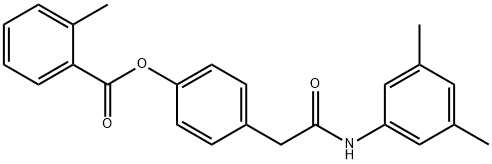 4-[2-(3,5-DIMETHYLANILINO)-2-OXOETHYL]PHENYL 2-METHYLBENZENECARBOXYLATE Struktur