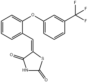 5-((E)-(2-[3-(TRIFLUOROMETHYL)PHENOXY]PHENYL)METHYLIDENE)-1,3-THIAZOLANE-2,4-DIONE Struktur