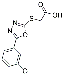 ([5-(3-CHLOROPHENYL)-1,3,4-OXADIAZOL-2-YL]THIO)ACETIC ACID Struktur