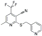 6-METHYL-2-[(PYRIDIN-3-YLMETHYL)SULFANYL]-4-(TRIFLUOROMETHYL)NICOTINONITRILE Struktur