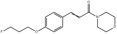 (E)-3-[4-(3-FLUOROPROPOXY)PHENYL]-1-MORPHOLINO-2-PROPEN-1-ONE Struktur