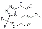 5-CHLORO-2-METHOXY-N-[5-(TRIFLUOROMETHYL)-1,3,4-THIADIAZOL-2-YL]BENZAMIDE Struktur