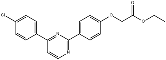 ETHYL 2-(4-[4-(4-CHLOROPHENYL)-2-PYRIMIDINYL]PHENOXY)ACETATE Struktur