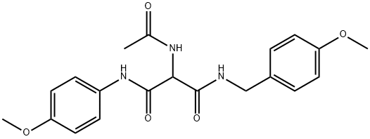 2-(ACETYLAMINO)-N1-(4-METHOXYBENZYL)-N3-(4-METHOXYPHENYL)MALONAMIDE Struktur