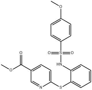 METHYL 6-[(2-([(4-METHOXYPHENYL)SULFONYL]AMINO)PHENYL)SULFANYL]NICOTINATE Struktur