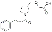 3-CARBOXYMETHOXYMETHYL-PYRROLIDINE-1-CARBOXYLIC ACID BENZYL ESTER Struktur