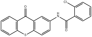 2-CHLORO-N-(9-OXO-9H-THIOXANTHEN-2-YL)BENZENECARBOXAMIDE Struktur