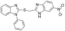 2-([(6-NITRO-1H-BENZIMIDAZOL-2-YL)METHYL]THIO)-1-PHENYL-1H-BENZIMIDAZOLE Struktur