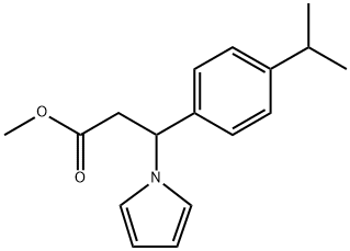 METHYL 3-(4-ISOPROPYLPHENYL)-3-(1H-PYRROL-1-YL)PROPANOATE Struktur