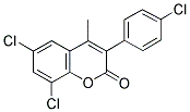 3(4'-CHLOROPHENYL)-6,8-DICHLORO-4-METHYLCOUMARIN Struktur