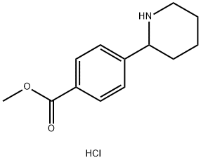 4-PIPERIDIN-2-YL-BENZOIC ACID METHYL ESTER HCL Struktur