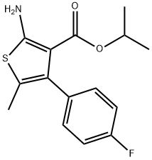 2-アミノ-4-(4-フルオロフェニル)-5-メチルチオフェン-3-カルボン酸イソプロピル 化學(xué)構(gòu)造式
