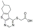 (7-METHYL-5,6,7,8-TETRAHYDRO-BENZO[4,5]THIENO[2,3-D]PYRIMIDIN-4-YLSULFANYL)-ACETIC ACID Struktur