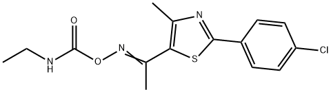 2-(4-CHLOROPHENYL)-5-(([(ETHYLAMINO)CARBONYL]OXY)ETHANIMIDOYL)-4-METHYL-1,3-THIAZOLE Struktur