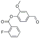 2-FLUORO-BENZOIC ACID 4-FORMYL-2-METHOXY-PHENYL ESTER Struktur