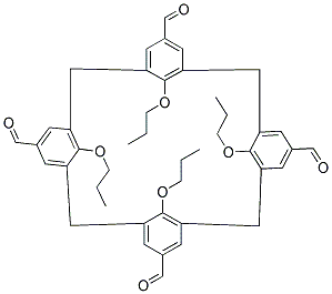 5,11,17,23-TETRAFORMYL-25,26,27,28-TETRAKISPROPOXYCALIX[4]ARENE Struktur