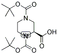 (S)-1,4-BIS(TERT-BUTOXYCARBONYL)PIPERAZINE-2-CARBOXYLIC ACID Struktur