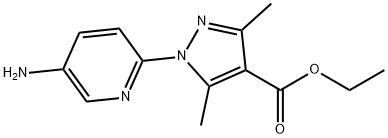 1-(5-AMINO-PYRIDIN-2-YL)-3,5-DIMETHYL-1H-PYRAZOLE-4-CARBOXYLIC ACID ETHYL ESTER Struktur