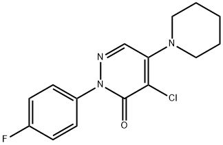 4-CHLORO-2-(4-FLUOROPHENYL)-5-PIPERIDINO-3(2H)-PYRIDAZINONE Struktur