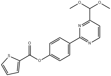 4-[4-(DIMETHOXYMETHYL)-2-PYRIMIDINYL]PHENYL 2-THIOPHENECARBOXYLATE Struktur