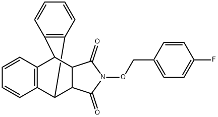 17-[(4-FLUOROBENZYL)OXY]-17-AZAPENTACYCLO[6.6.5.0(2,7).0(9,14).0(15,19)]NONADECA-2(7),3,5,9(14),10,12-HEXAENE-16,18-DIONE Struktur