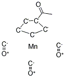 ACETYLCYCLOPENTADIENYLMANGANESE TRICARBONYL Struktur