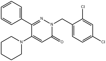 2-(2,4-DICHLOROBENZYL)-6-PHENYL-5-PIPERIDINO-3(2H)-PYRIDAZINONE Struktur