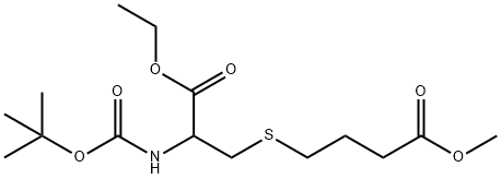 METHYL 4-((2-[(TERT-BUTOXYCARBONYL)AMINO]-3-ETHOXY-3-OXOPROPYL)SULFANYL)BUTANOATE Struktur