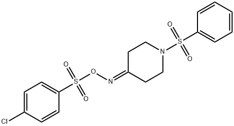 4-(([(4-CHLOROPHENYL)SULFONYL]OXY)IMINO)-1-(PHENYLSULFONYL)PIPERIDINE Struktur