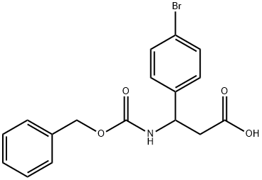 3-([(BENZYLOXY)CARBONYL]AMINO)-3-(4-BROMOPHENYL)PROPANOIC ACID Struktur