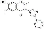 6-ETHYL-7-HYDROXY-2-METHYL-3-(1-PHENYL-1H-PYRAZOL-4-YL)-CHROMEN-4-ONE Struktur