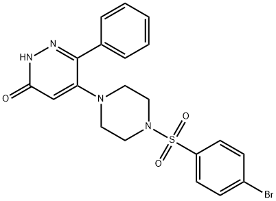 5-(4-[(4-BROMOPHENYL)SULFONYL]PIPERAZINO)-6-PHENYL-3(2H)-PYRIDAZINONE Struktur