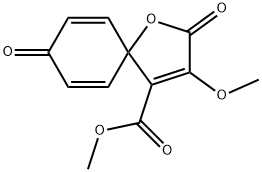 METHYL 3-METHOXY-2,8-DIOXO-1-OXASPIRO[4.5]DECA-3,6,9-TRIENE-4-CARBOXYLATE Struktur