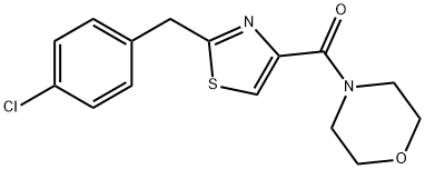 [2-(4-CHLOROBENZYL)-1,3-THIAZOL-4-YL](MORPHOLINO)METHANONE Struktur